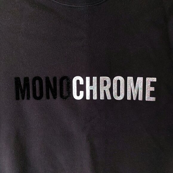 H&M Black MONOCHROME Sweatshirt — Men’s XS (fits Women's S) - Picture 2 of 4